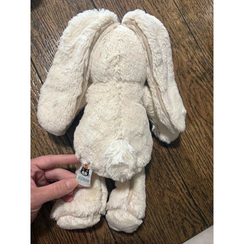 Jellycat London Piper Bunny Cream Plush Long Floppy Eared Rabbit Stuffed Animal - Picture 2 of 2